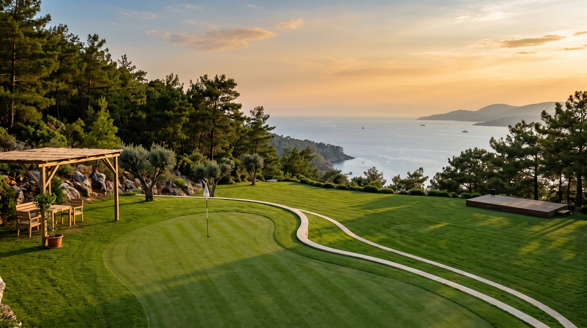 Golf ve konser alanları — açık hava etkinlik sahası